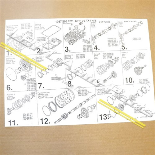 OVERHAUL KIT OH-KIT ZF8HP70/X BMW/LR/JAGUAR