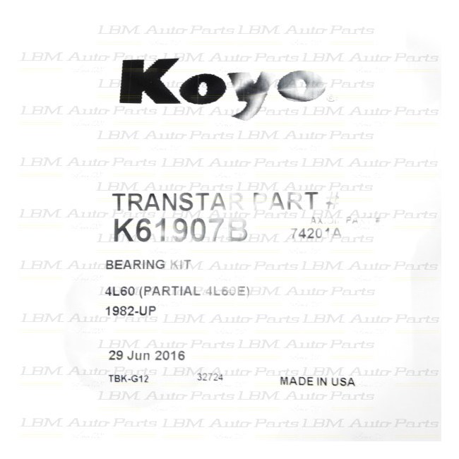 BEARING KIT TH700-R4 4L60E